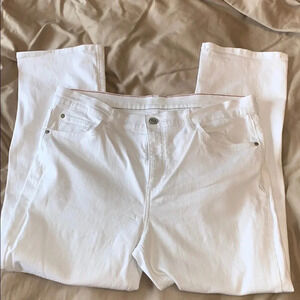 Eddie Bauer white strait leg jeans size 12